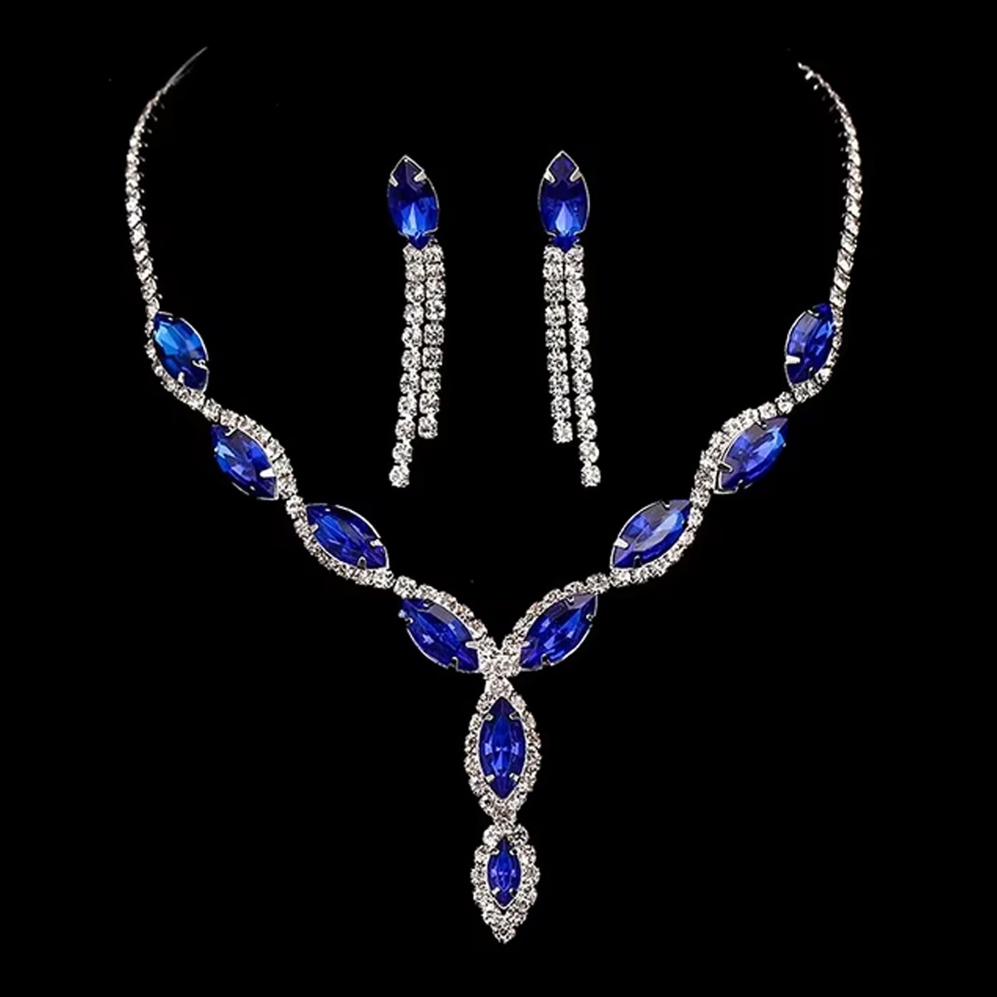 Necklace And Earrings Set Wedding Jewelry Set (1 Set Mix Color)
